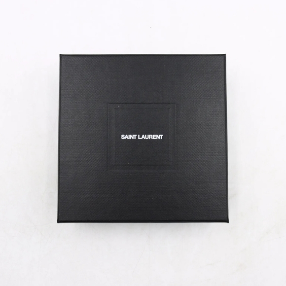 *SOLD* Perfect Luxury Gift of Love Black & Silver Saint Laurent Clip-On Earrings - Picture 10 of 11